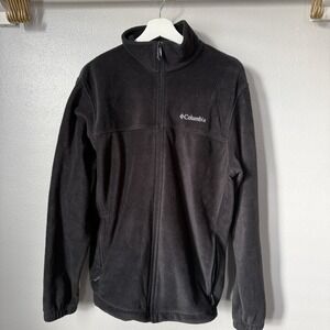 Columbia Sportswear Men's 100% Polyester Dark Grey Full Zip Fleece Jacket L